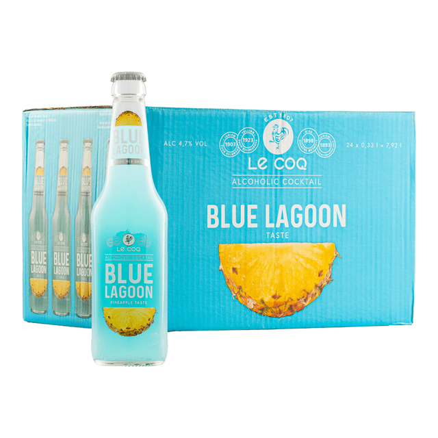 Caja Bebida Le Coq Blue Lagoon 330 Ml C/24 Pzas Le Coq Bebida Alcohólica Preparada