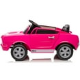 thumbnail image 5 of Funride Shelby GT350 12V Ride on Toys with Remote, Power Car Wheels, Ride on Cars with USB, Bluetooth Music, Horn, LED Light, Pink, 5 of 11