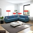 thumbnail image 6 of 95.5” Reversible Sectional Sofa Couch, L Shaped Upholstered Couch Sofa with Chaise Lounge for Living Room, Breathable Fabric Corner Couch with 6 Seats & 2 Pillows, 6 of 6