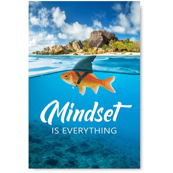 Awkward Styles Motivational Posters Teamwork Inspirational Posters for Entrepreneurs Motivational Quote Poster Classroom Posters Mindset is Everything Goldfish Office Wall Art Décor