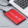 thumbnail image 2 of Aluminum Alloy 2.5 Inch SATA HDD/SSD Enclosure with USB3.0 Interface - High-Speed Data Transfer External Hard Drive Case for 7/9.5mm Disks, Includes Data Cable, Screwdriver & Screws (Red), 2 of 6