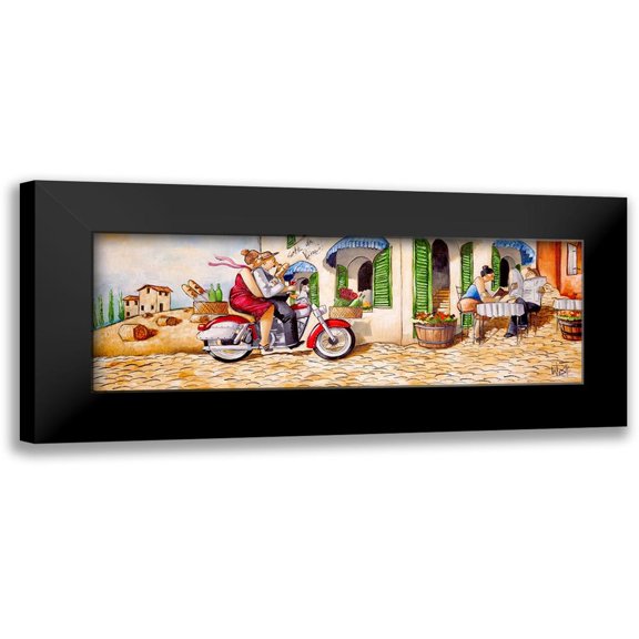 West, Ronald 14x7 Black Modern Framed Museum Art Print Titled - Day Off