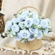 thumbnail image 4 of Ramo de Peonías Artificiales de Seda | Flores Artificiales Realistas para Centros de Mesa de Boda y Decoración Del Hogar | Ramo de Novia de 30 X 23 Cm En Blanco, Rosa, Azul, Amarillo y Verde, 4 of 6