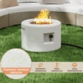 thumbnail image 6 of Costway 25.5" Round Terrazzo Propane Gas Fire Pit with Stainless Steel Burner & Lava Rocks, 6 of 10
