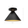 thumbnail image 2 of FM584507MB-Alora Lighting-Archer - 1 Light Flush Mount-7 Inches Tall and 9.5 Inches Wide-Matte Black Finish, 2 of 5