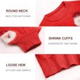 thumbnail image 3 of SonxaHe Little Girl's Sweaters Christmas 3D Santa Print Long Sleeved Sweaters Child Xmas Party Knitted Pullover Sweater Red,Sized 6-7, 3 of 5