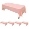 thumbnail image 2 of Efavormart 5 Pack Blush Rectangle Plastic Table Covers, 54"x108" PVC Waterproof Disposable Tablecloths, 2 of 6