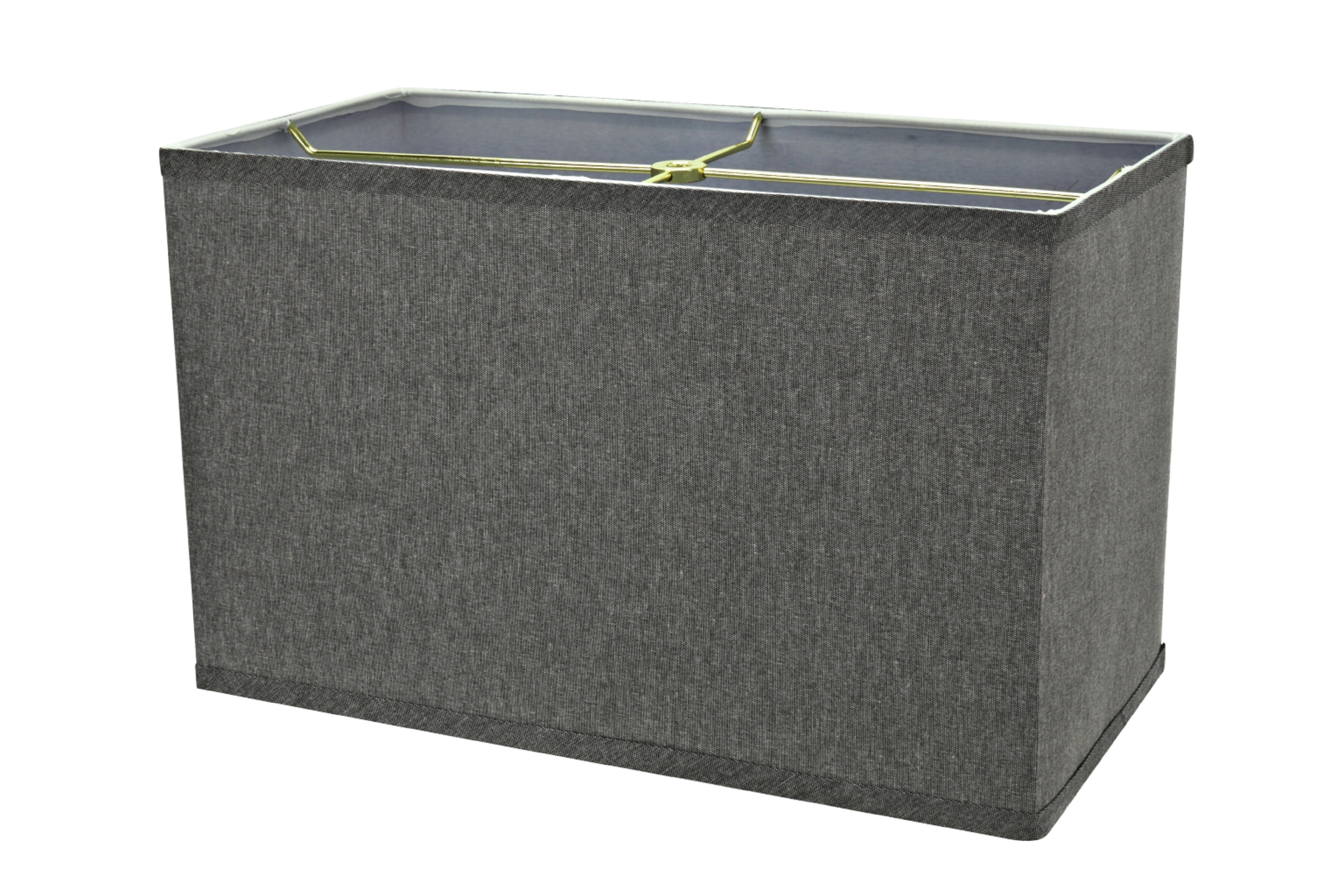 Aspen Creative 36007 Transitional Rectangular Hardback Shape Spider Construction Lamp Shade in Grey, 8" + 16" wide, (8" + 16") x (8" + 16") x 10"