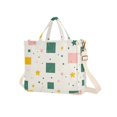 thumbnail image 7 of FORMRS Womens Corduroy Tote Bag Crossbody Shoulder Handbag with Pocket, Green Abstract Pattern, 7 of 7