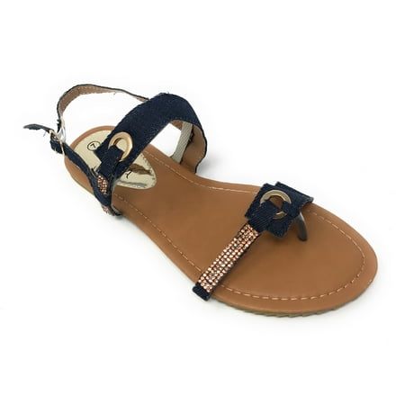 

Victoria K Rhinesone Denim Sandals (Women)
