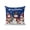 Blue, variant on Merry Christmas Outdoor Throw Pillow with Insert, 12"x20" Winter Holiday Snowmen Snowflakes Buffalo Red Waterproof Decorative Patio Pillows for Chair Back Support, Sofa & Bench