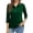 Dark Green, variant on Women's Polo Shirts 3/4 Length Sleeve Slim Polo T-Shirt Lightweight Collared Top Athletic Summer Spring T-Shirt,Mint Green(S)