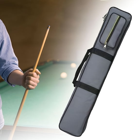 BESTSKY Billiard Pool Cue Carrying Case Pool Cue Bag Practical with Carry Strap Billiard gray