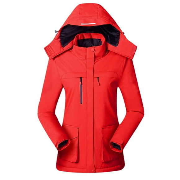 Kcodviy Women's Causal Heated Coat Womens Zipper Sweaters with 3 Heating Level Warm Zip Up Hoodie Women 4 Heating Zones Neck Heating Jacket Washable (Batteries Jackets Fleece for Women Not included)