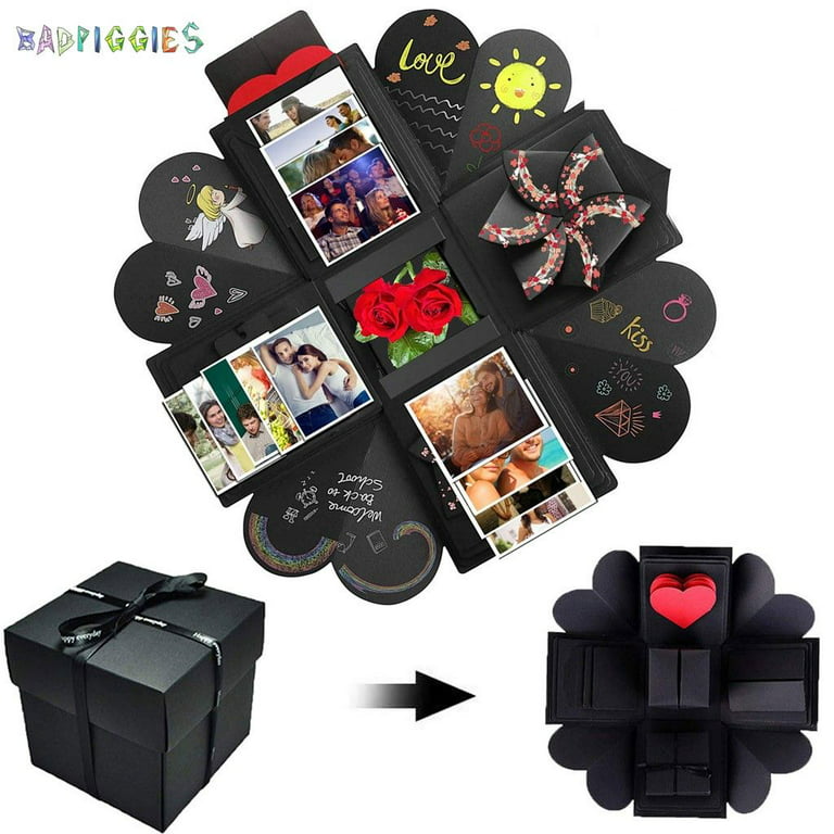 Creative Surprise Explosion DIY Photo Album Box Birthday Gifts Memory Scrapbook  Box Anniversary DIY Photo Album