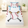 thumbnail image 3 of Erosebridal Baseball Sport Twin Sheet Sets,Blue Ice Cream Drip Bedding For Boys Kids 3pcs, 3 of 6