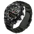 thumbnail image 5 of 2025 New Men's Digital Sports Watch - Military Style, Multifunctional, 5ATM Water Resistant, Stopwatch, Countdown, Triple Time, Luminous, Steel/TPU Strap Option, 5 of 18