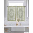thumbnail image 2 of Kitchen Curtains 45 Inches length, Sage Green Window Treatment Curtain Drapes, Boho Retro Decorative Abstract Floral Ethnic Lightweight Window Panels for Living Room Bedroom, 52"x45", 2 Panels, 2 of 7