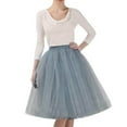 thumbnail image 2 of Jamsmile Women Tulle Skirts Carnival Pleated Knee Length Tutu Dancing Skirts A-Line Mesh Layered High Elastic Waist Party Skirts, 2 of 3