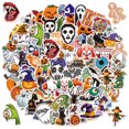 thumbnail image 2 of 100 pegatinas de tema de calabaza de Halloween que no se repiten, pegatinas de vinilo impermeables para fiestas, para botella de agua, portátil, monopatín, equipaje, artes y manualidades, recuerdos de fiesta Zhivalor BST3137843, 2 of 6