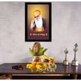 thumbnail image 3 of IBA Indianbeautifulart Guru Nanak Dev Ji Giving Blessings With Ekonkar Symbol Sikh Religious Poster With Frame Wooden Photo Frame Must For Home / Office / Gift Purpose, 3 of 7