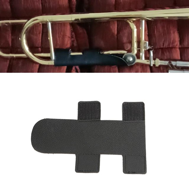 Mosiee 1 Pcs Hand Protection Pull Tube Sleeve Trombone Trumpet Handguard Cushion Leather Sax Trombone Protective Neck Cover Parts
