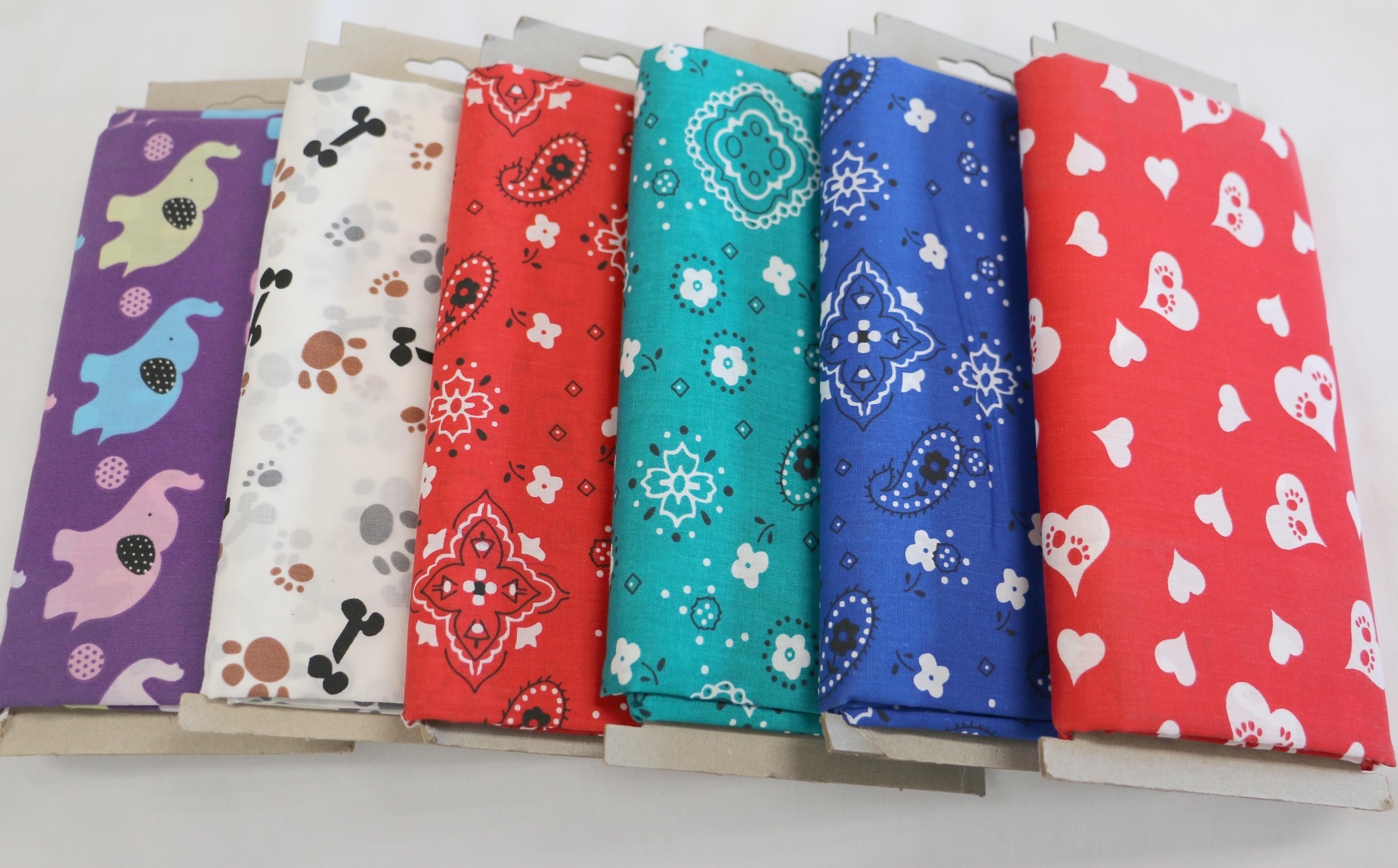 Shason Textile 2 Yard Cut Poly Cotton Print Fabric, Assorted Prints, 44" Wide for Crafts & Sewing