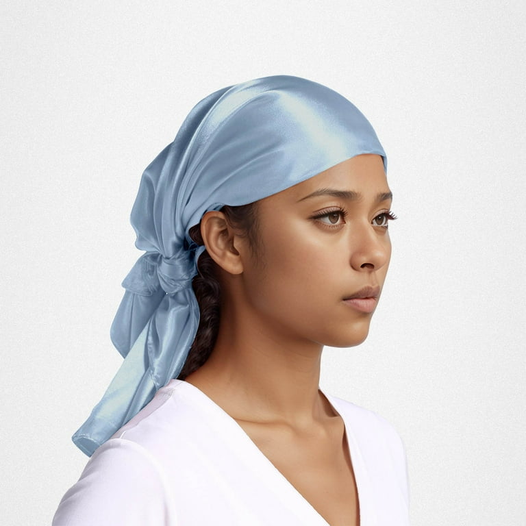 Ediodpoh Women Fashion Solid Satin Square Head Scarf Lightweight