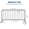 thumbnail image 7 of Accreate Interlocking Steel Barricade – Heavy-Duty Metal Barrier with Rust-Proof Powder Coat, Removable Bridge Feet & Tool-Free Assembly for Outdoor Event Crowd Control, Marathon & Construction, 7 of 7