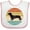 White and Pink, variant on Inktastic Dachshund Dog Retro Sunset Boys or Girls Baby Bib