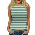 thumbnail image 2 of Wycnly Tank Top for Women Womens Tops Loose Fit Breathable Workout Tank Tops Tees Cute Striped Print Sleeveless T Shirt Ladies Sleeveless Shirt, 2 of 4