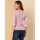 thumbnail image 5 of Disfraz de Día de San Patricio para mujer Allegra K Camiseta ajustada Blanco-floral L, 5 of 6