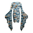 Women's Halloween Dresses Pumpkin Bats Print Steampunk Gothic Clothes