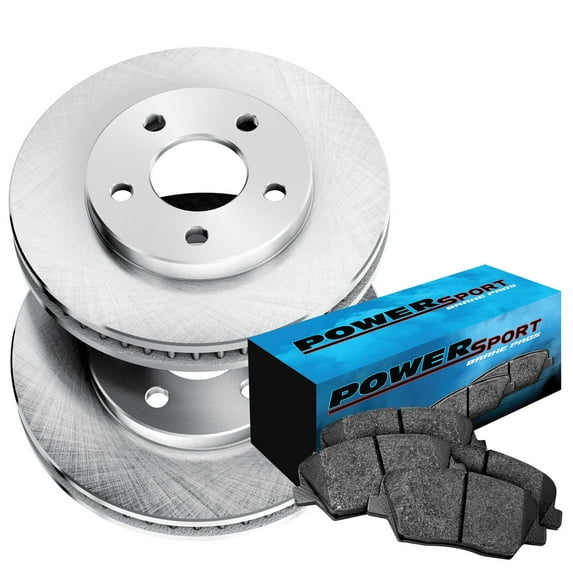 PowerSport Front Brakes and Rotors Kit |Front Brake Pads| Brake Rotors and Pads| Semi Metallic Brake Pads and Rotors |fits 2006-2007 BMW 323i, 325i, 325xi, 328i, 328xi