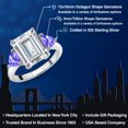 thumbnail image 2 of Gem Stone King 925 Sterling Silver Blue Tanzanite Ring Set with Moissanite (8.18 Cttw), 2 of 6