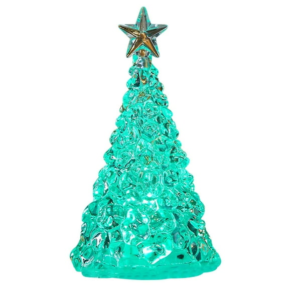 Arbre de Noël Lumineux Décoration Transparente Mini Arbre de Noël Lumineux Lumière de Nuit Joyeux Noël Accessoire Arbre de Noël Lampe de Jambe d'Une Histoire de Noël Lumière de Nuit Chaude Cuisine Nuit