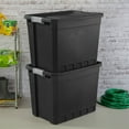 thumbnail image 6 of Sterilite 27 Gal Rugged Industrial Stackable Storage Tote with Lid, 4 Pack, 6 of 8