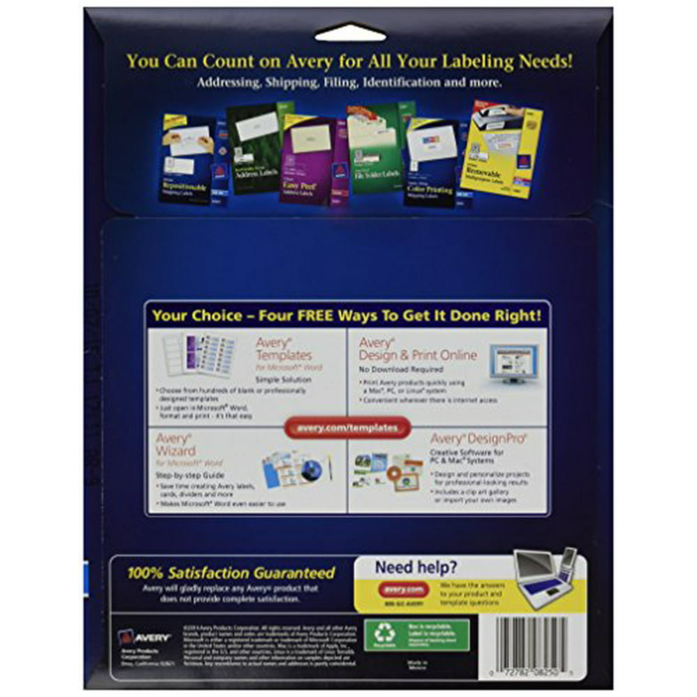 avery-address-labels-for-ink-jet-printers-8250-20-sheets-walmart