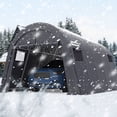 thumbnail image 6 of KING BIRD 12 x 20FT Heavy Duty Round Style Carport, Anti-Snow Car Canopy Outdoor Storage Shelter with Reinforced Ground Bars, 6 of 9