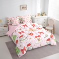 thumbnail image 3 of Feelyou 7-Piece Kawaii Ghost Twin Bedding Set, Kids Pink Bowknot Xmas, 3 of 7