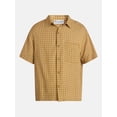 thumbnail image 5 of No Boundaries Plaid Shirt with Short Sleeves, Men's XS-5XB, 5 of 6