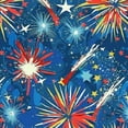 thumbnail image 6 of WYYP   Patriotic Tablecloth Roll 4th of July Firework Disposable Tablecloth Roll Americana Red White Blue Table Cover for Independence Day Party Decorations Supplies 42-46, 6 of 8