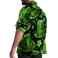 thumbnail image 3 of Saint Patrick's Day Men's Short Sleeve Casual Printed Button Down Beach Shirt Summer Unisex Top, 3 of 6