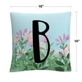 thumbnail image 2 of Pink Floral Garden Letter Illustration B By Abc 16 X 16 Decorative Throw Pillow, 2 of 5