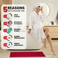 thumbnail image 2 of Premium Cotton Banded Red Bath Mats Pack of 2, 22x34 inches [Not a Bathroom Rug] - Infinitee Xclusives, 2 of 10