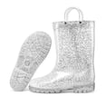 thumbnail image 6 of BOCCA Kids Silver Glitter Waterproof Rain Boot For Girls Size 11, 6 of 7
