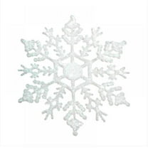 12 Pcs/Set Sparkly Glitter Snowflake Christmas Ornaments Xmas Tree Hanger,White
