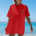 thumbnail image 6 of Oversized Tshirts for Women California Beach Graphic Short Sleeve Tees Summer Baggy Loose Fit Basic Vacation Tops, 6 of 7