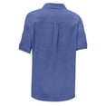 thumbnail image 6 of Button Down Shirts for Women Fashion Casual Solid Cotton Linen Pocket Short Sleeve Shirt Summer Tops, 6 of 7