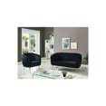 thumbnail image 2 of Benzara Flannelette Upholstered Shell Tufting Accent Chair with Metal Legs, Gold and Black-Color:Black and Gold, 2 of 2